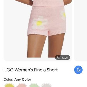 UGG Pink High Waist Shorts with Yellow Stars